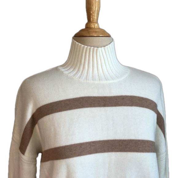 KERRI ROSENTHAL Cotton Cashmere Blend Striped Marlow Wide Stripe Sweater Small - Picture 7 of 15
